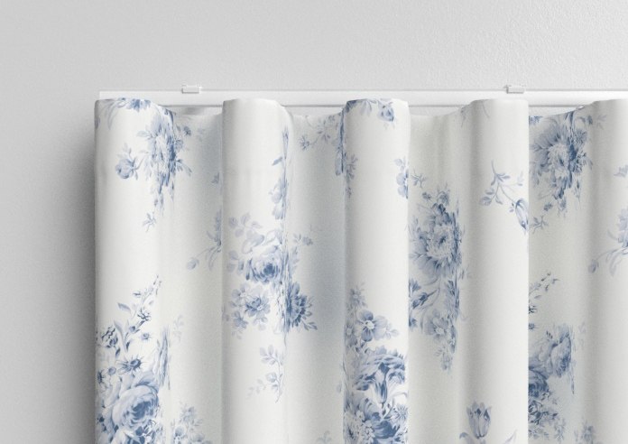 Shabby Chic by Rachel Ashwell Sunbleached Floral, China Blue - Made to Measure Curtains - Image 13
